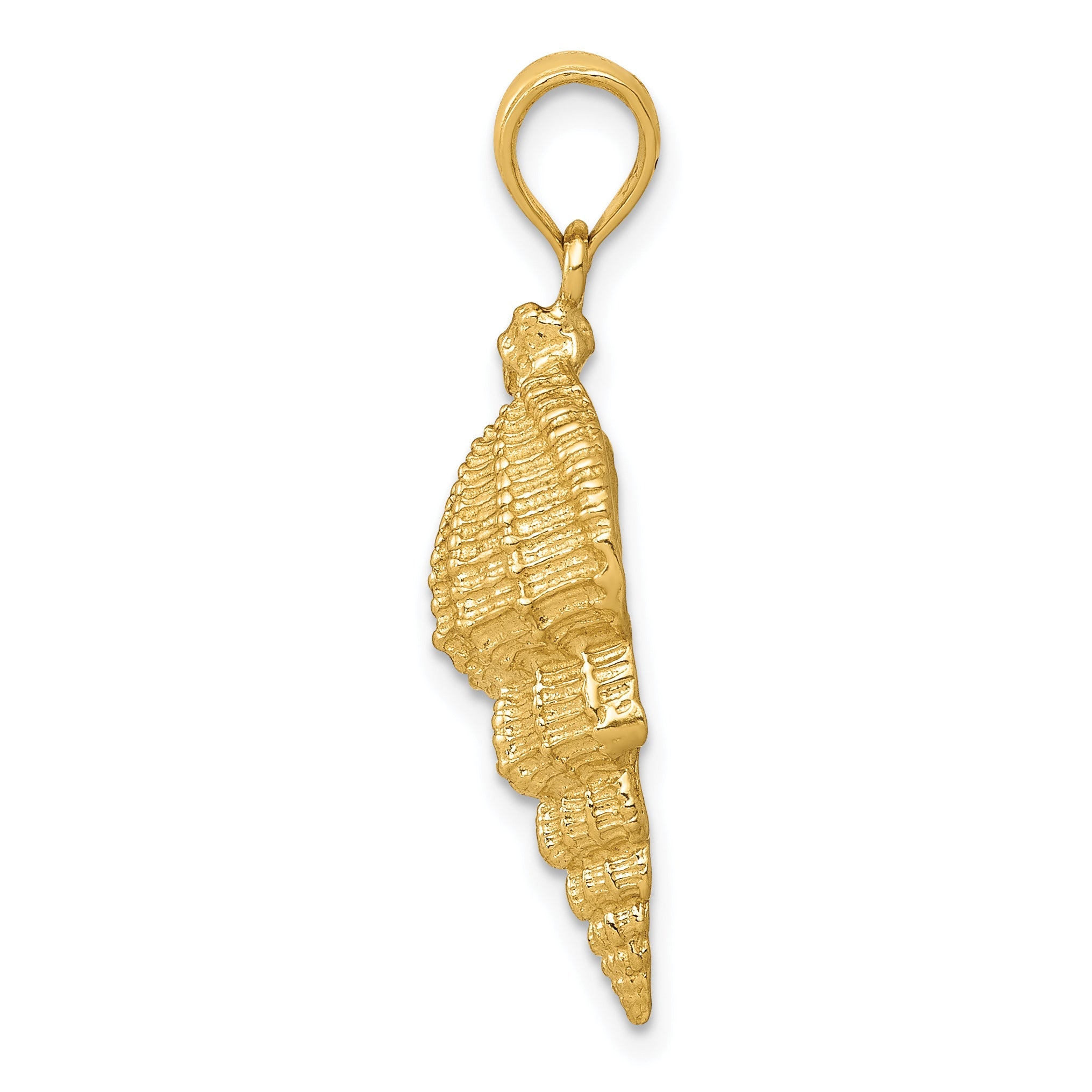 10K Yellow Gold Conch Shell Pendant