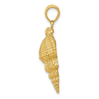 10K Yellow Gold Conch Shell Pendant