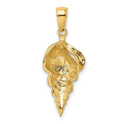 10K Yellow Gold Conch Shell Pendant