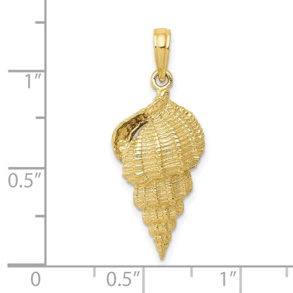 10K Yellow Gold Conch Shell Pendant