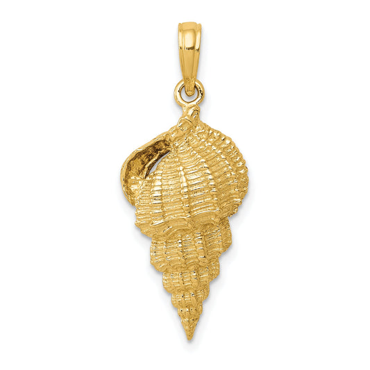 10K Yellow Gold Conch Shell Pendant