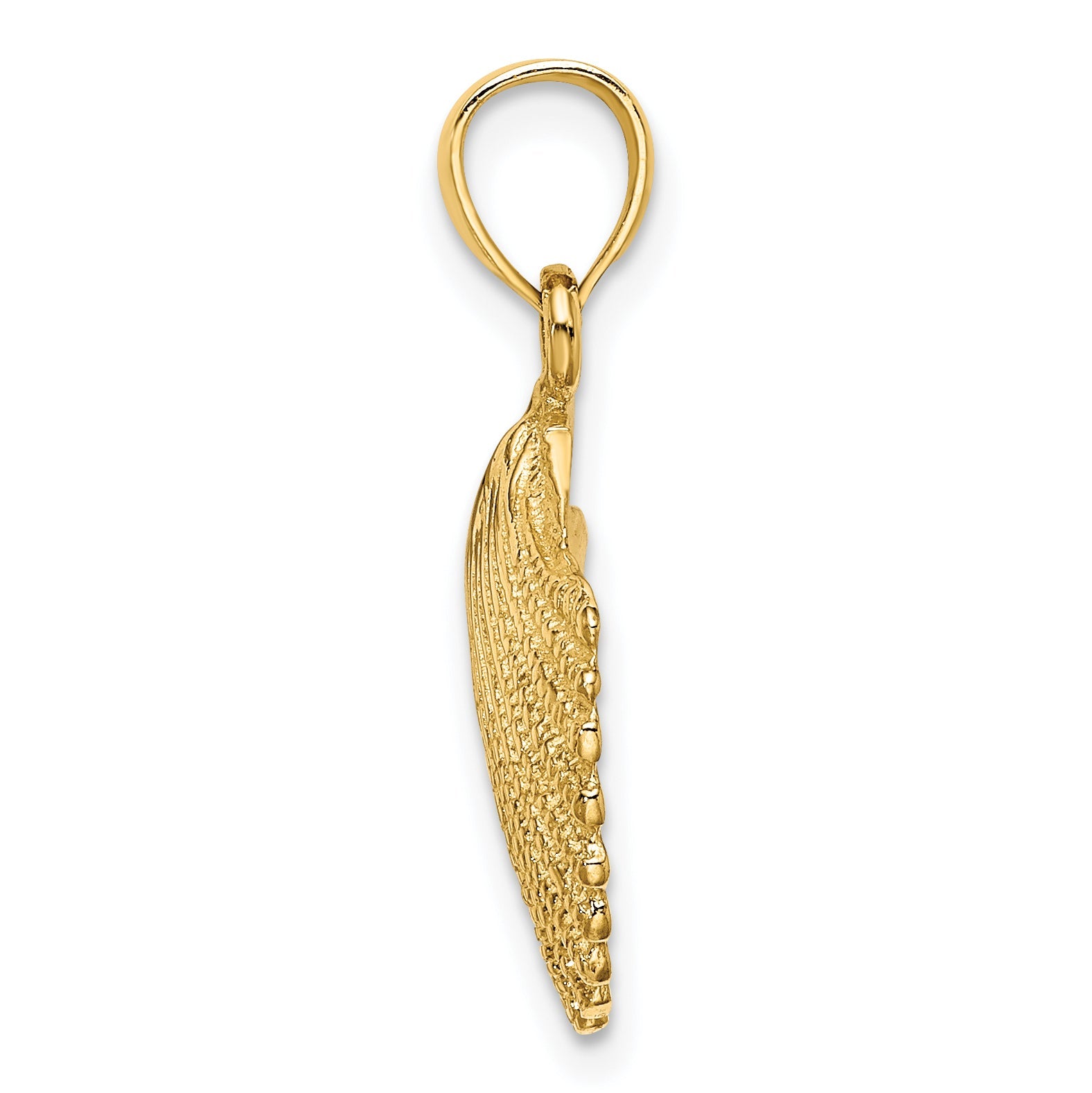 10K Yellow Gold Scallop Shell Pendant
