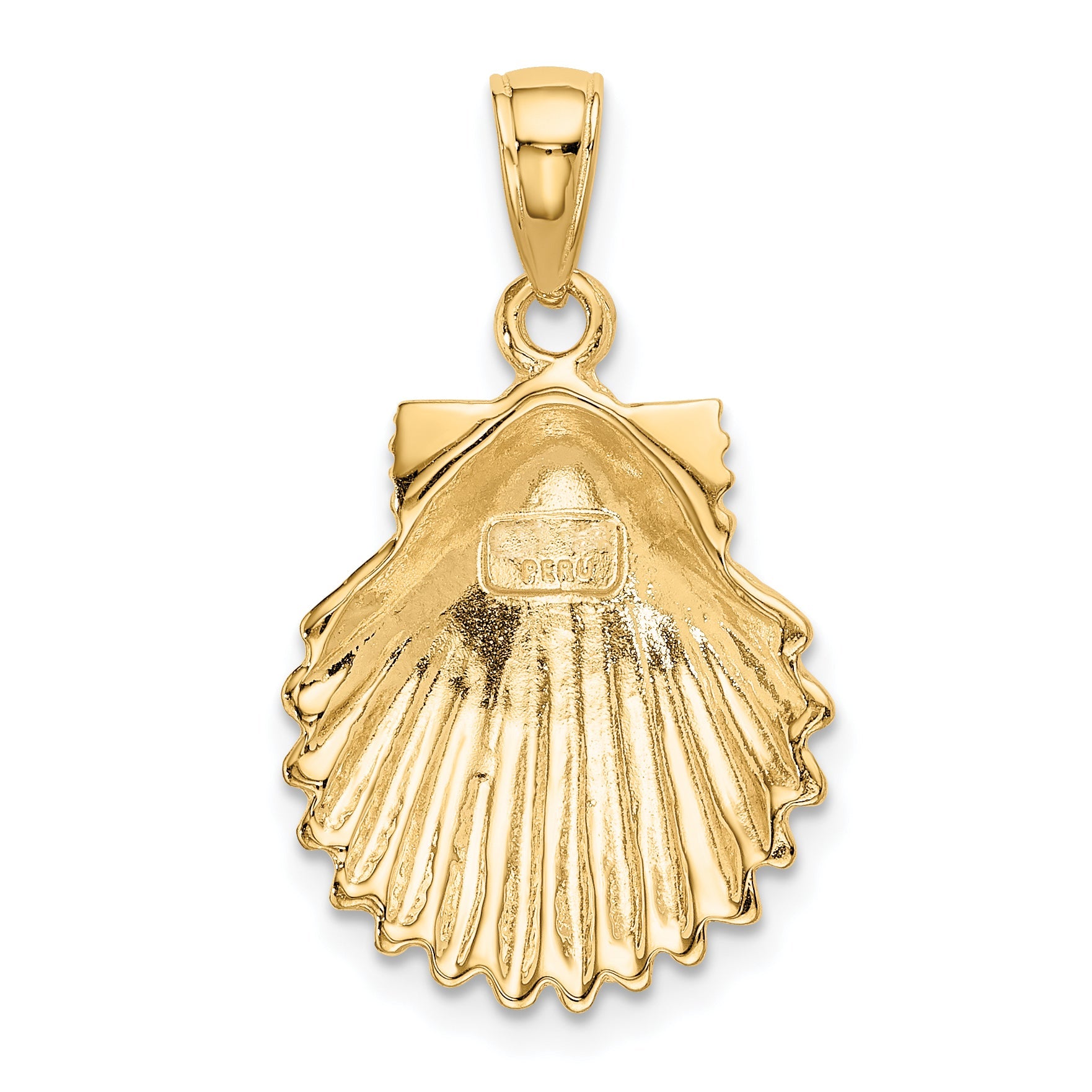 10K Yellow Gold 10K Scallop Shell Pendant