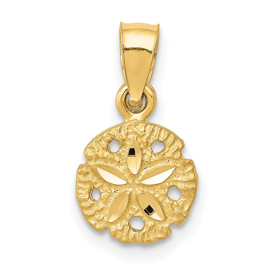 10K Yellow Gold 10K Sand Dollar Pendant