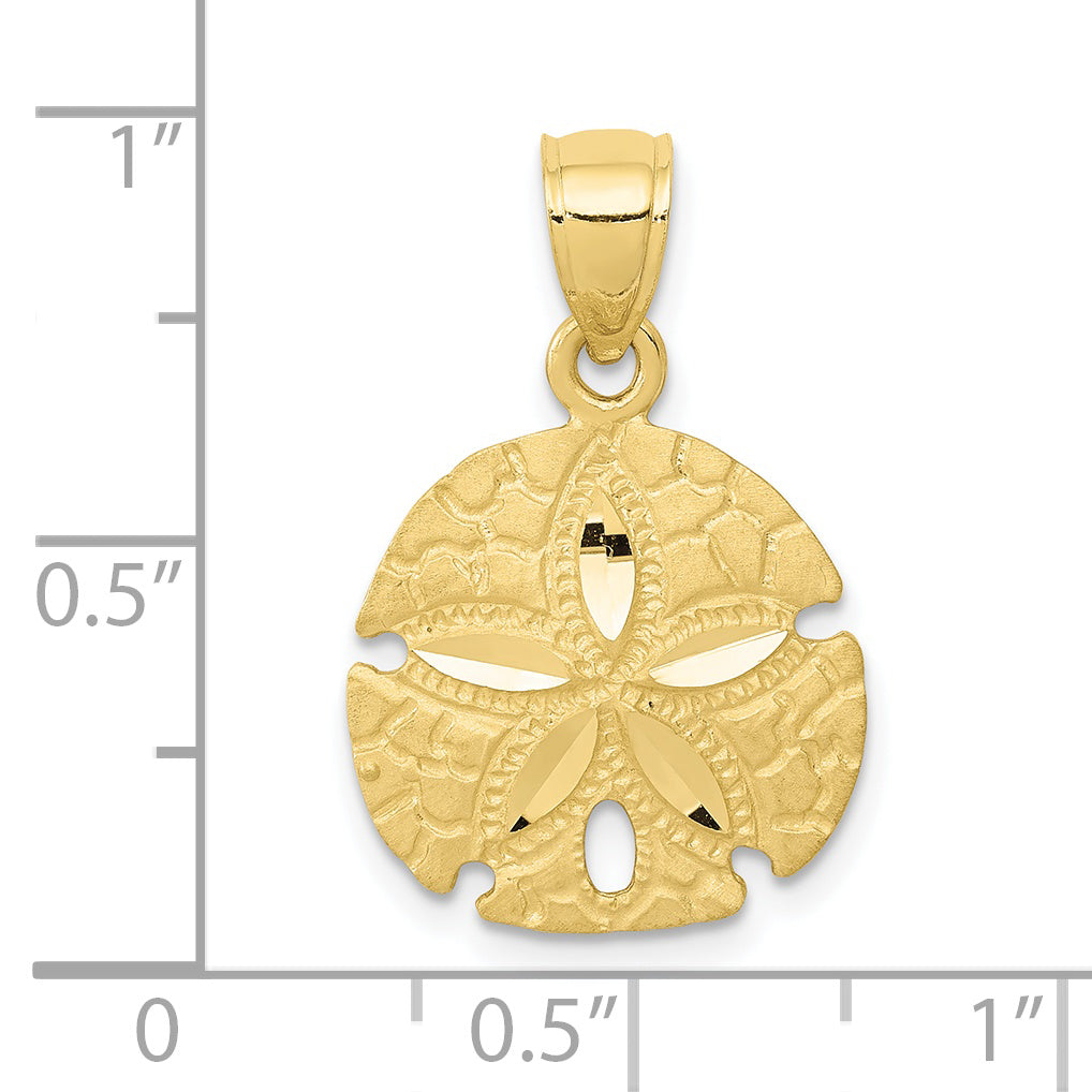 10K Yellow Gold 10K Sand Dollar Pendant