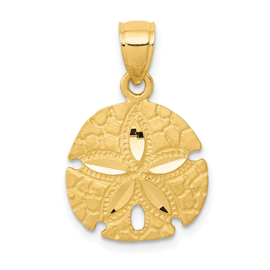 10K Yellow Gold 10K Sand Dollar Pendant