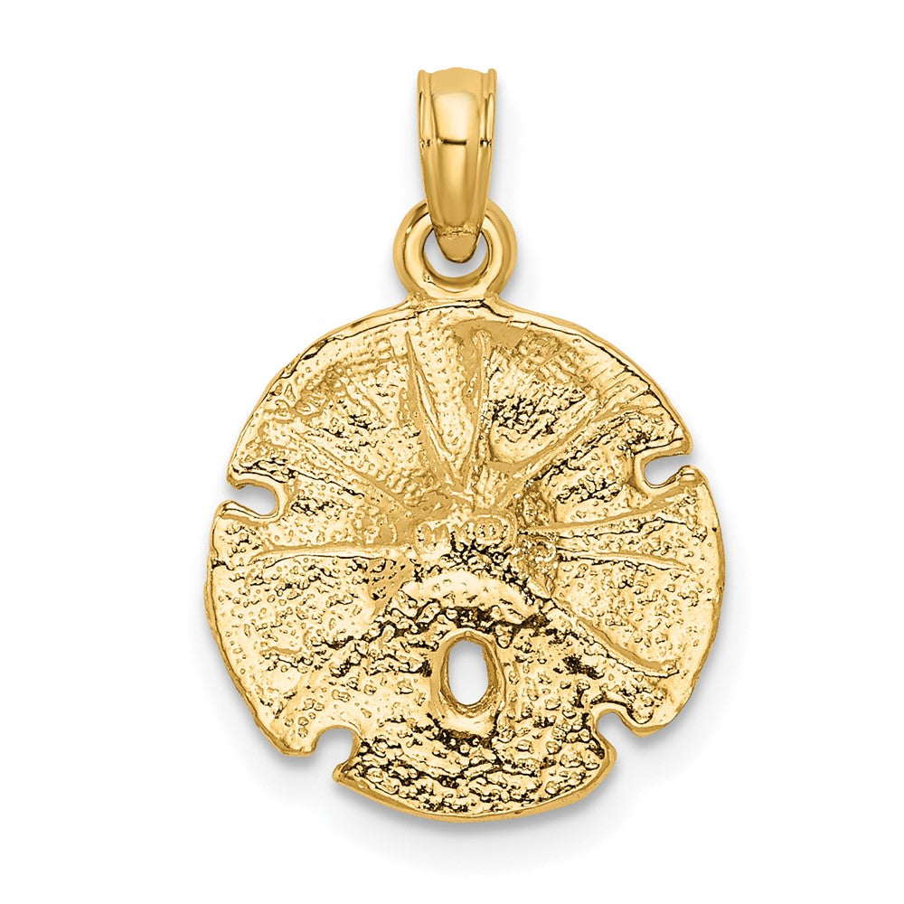 10K Yellow Gold Sand Dollar Pendant