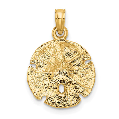10K Yellow Gold Sand Dollar Pendant