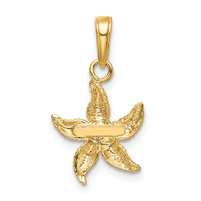 10K Yellow W/Rhodium 10K Starfish Charm