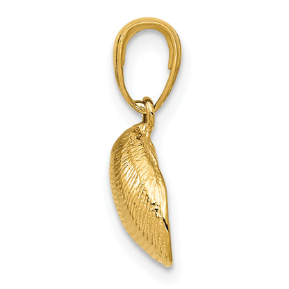 10K Yellow Gold 10K Small Clam Shell Pendant