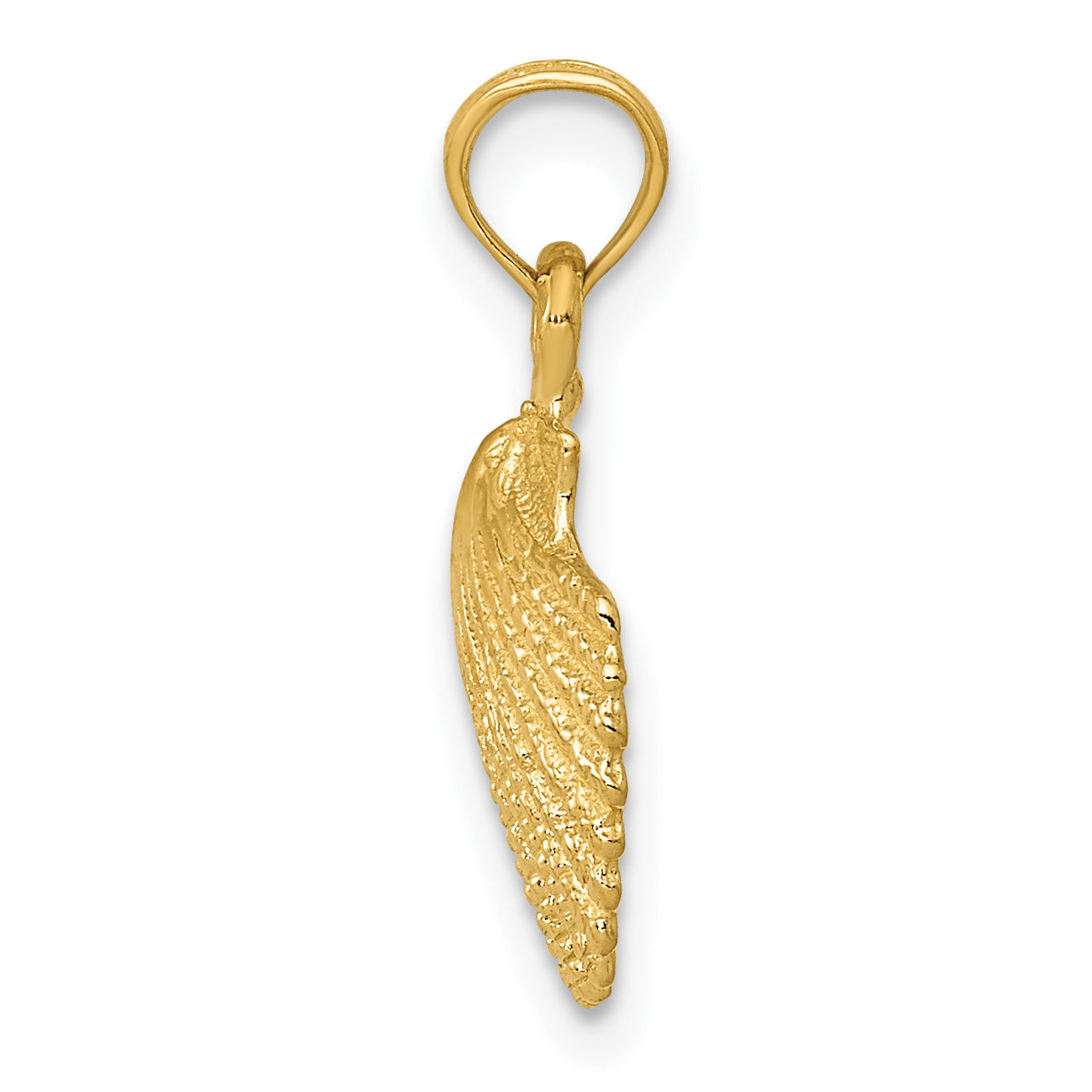 10K Yellow Gold Scallop Shell Pendant
