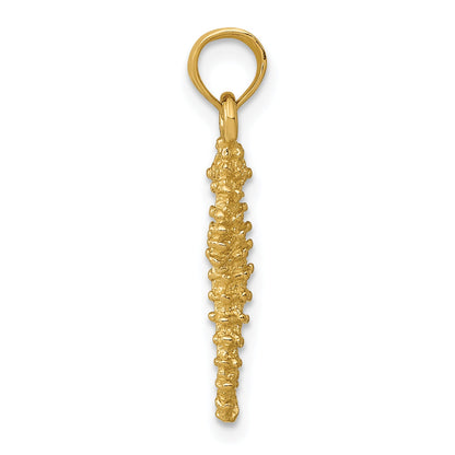 10K Yellow Gold Seahorse Pendant