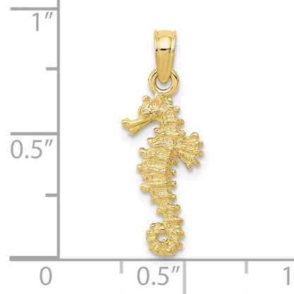 10K Yellow Gold Seahorse Pendant