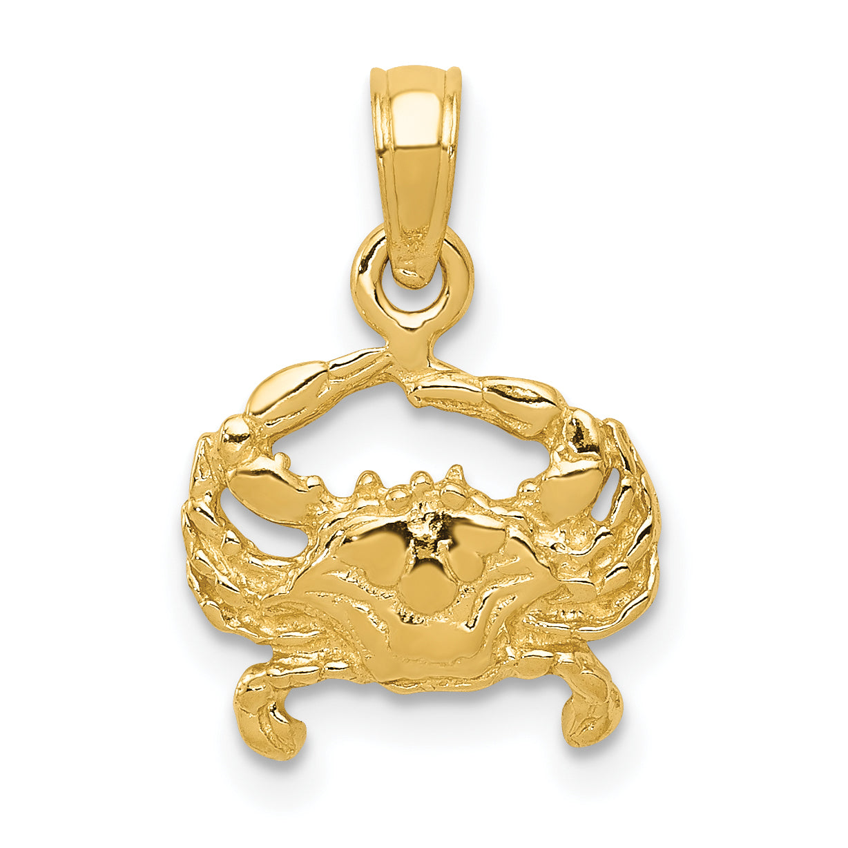 10K Yellow Gold Crab Pendant