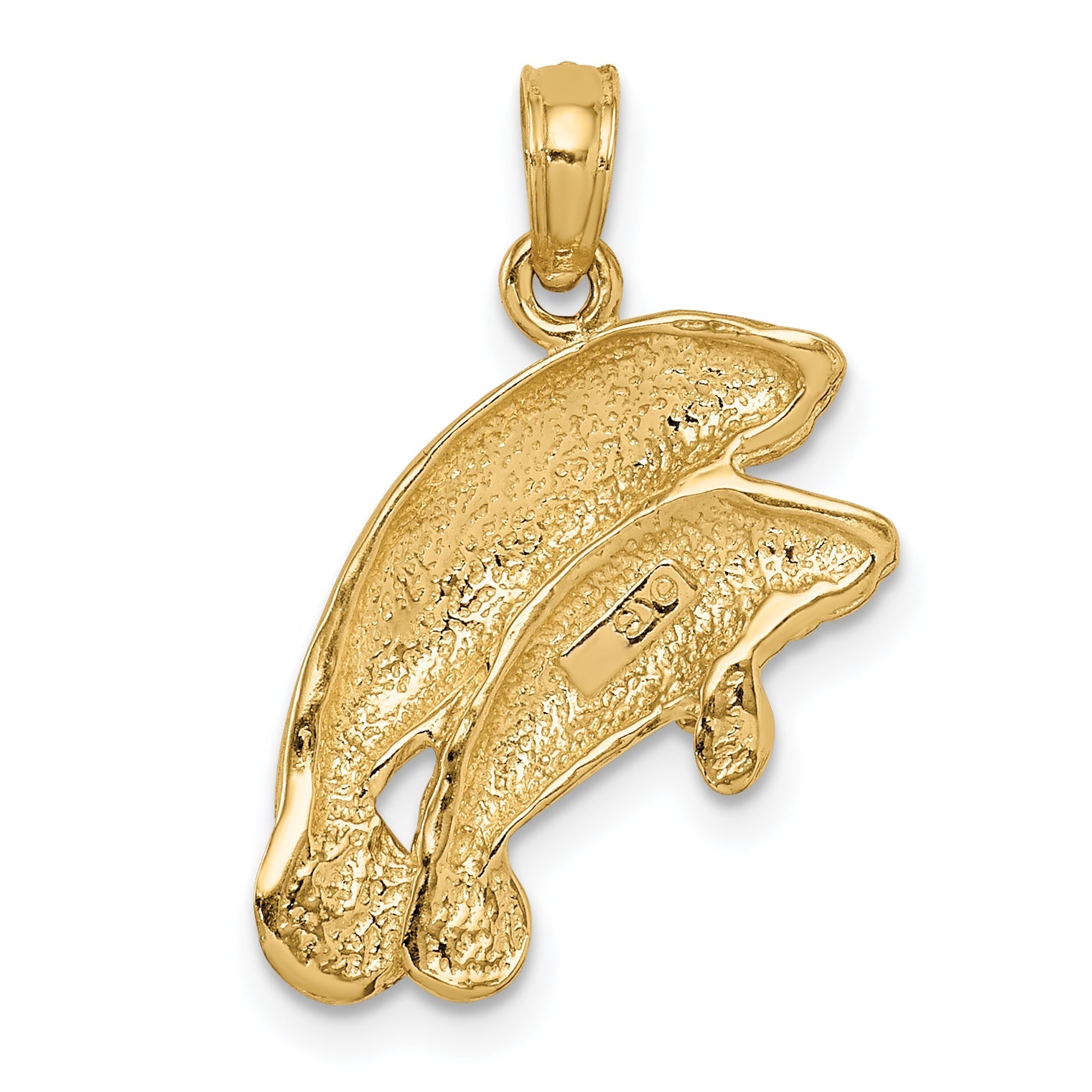 10K Yellow Gold 10K Double Manatee Pendant