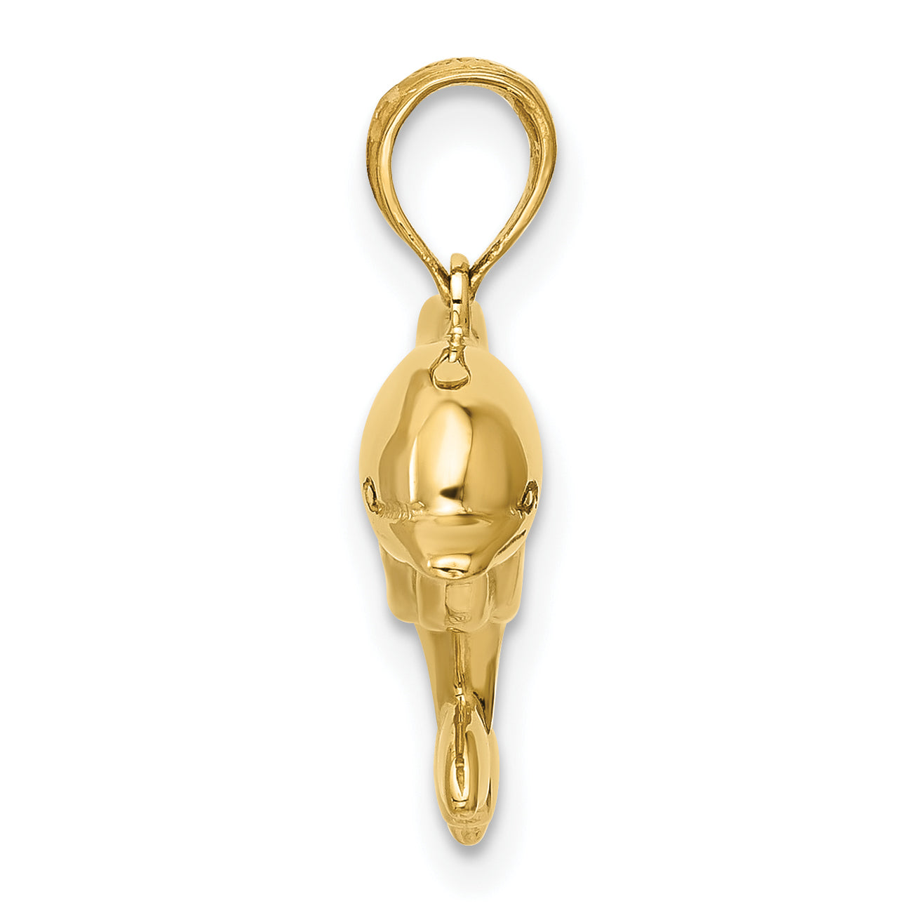 10K Yellow Gold Dolphin Pendant