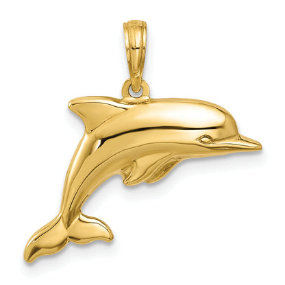 10K Yellow Gold Dolphin Pendant