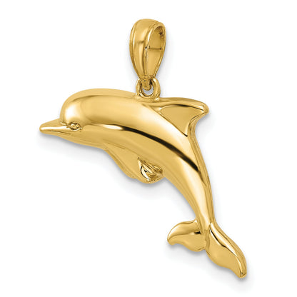 10K Yellow Gold Dolphin Pendant