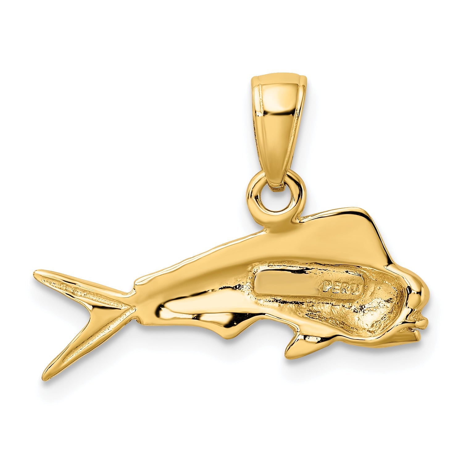 10K Yellow Gold Mahi Fish Pendant