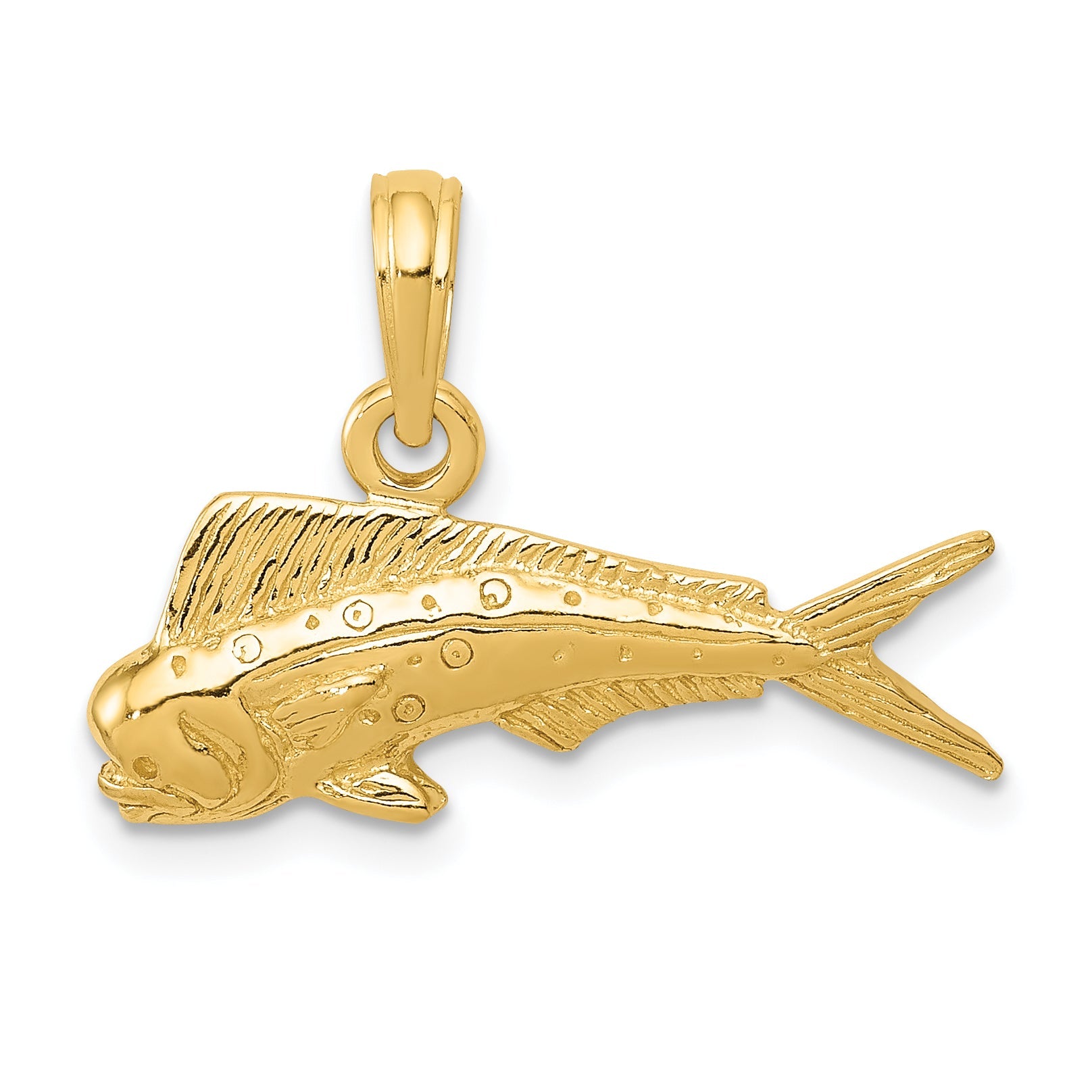 10K Yellow Gold Mahi Fish Pendant