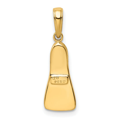 10K Yellow Gold 10K 3D Scuba Flipper Pendant