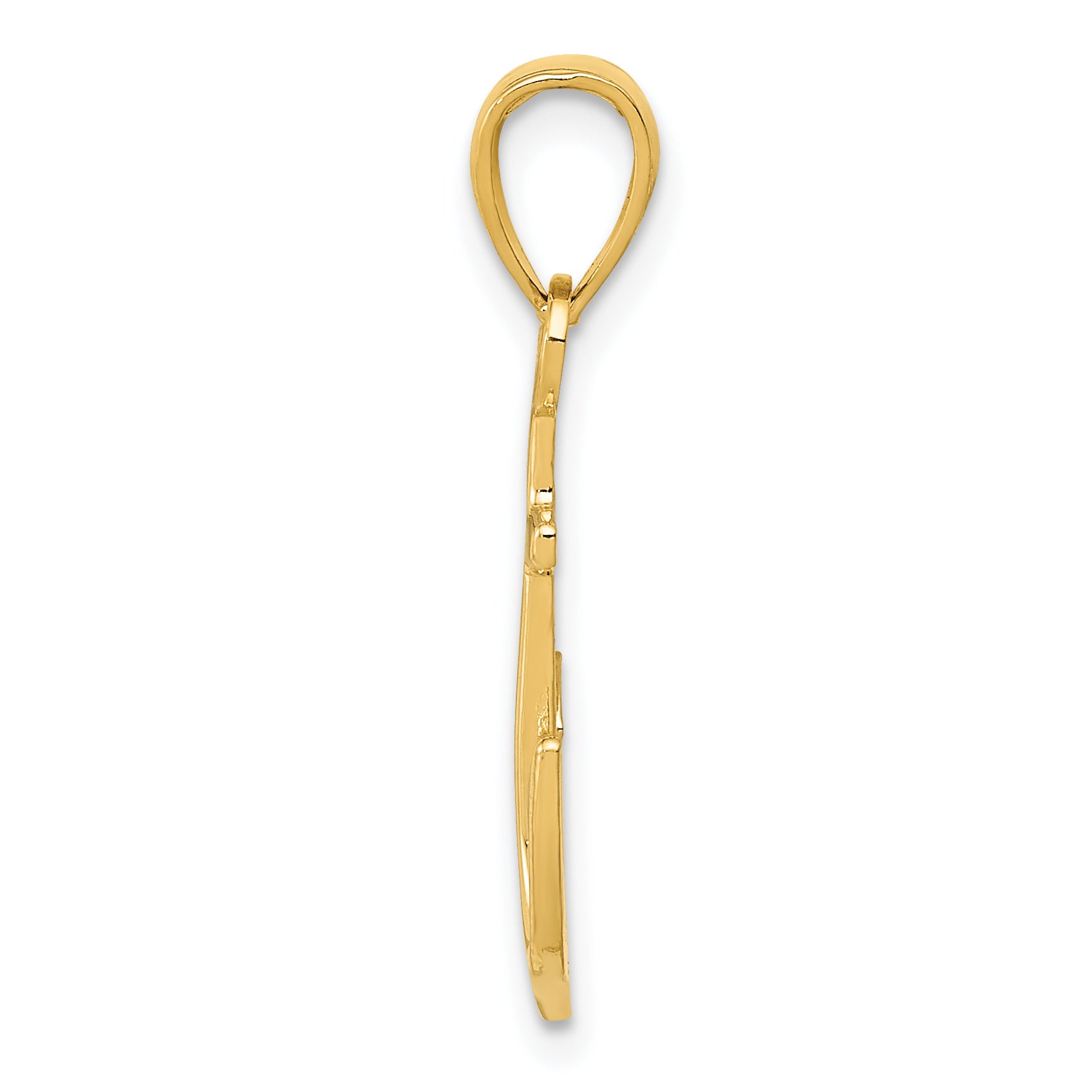 10K Yellow Gold Anchor Pendant