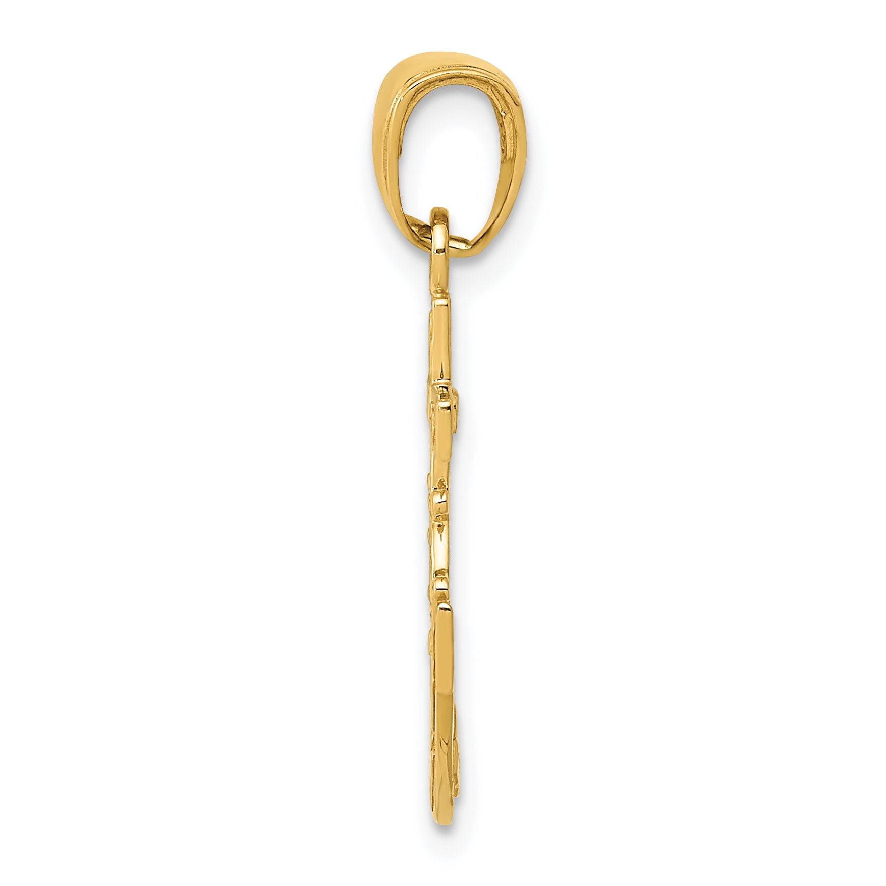 10K Yellow Gold Mariner'S Cross Pendant
