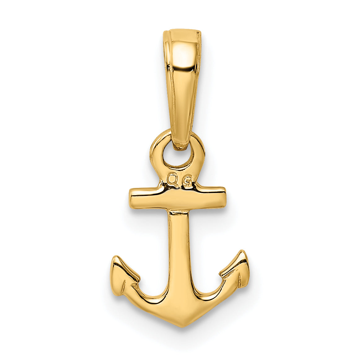 10K Yellow Gold 10K Mini Anchor Pendant