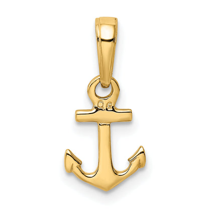 10K Yellow Gold 10K Mini Anchor Pendant