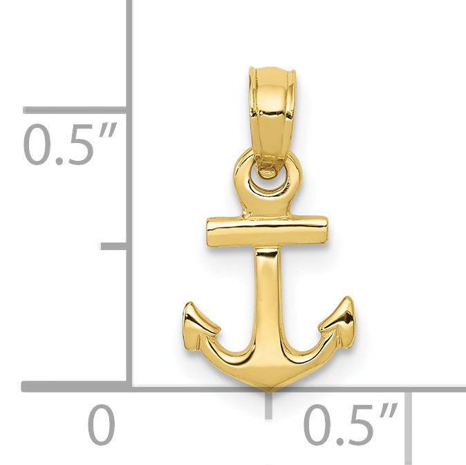 10K Yellow Gold 10K Mini Anchor Pendant