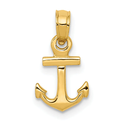 10K Yellow Gold 10K Mini Anchor Pendant