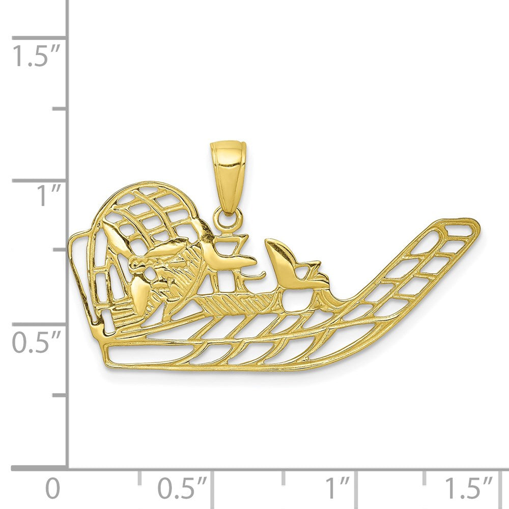 10K Yellow Gold 10K Air Boat Pendant