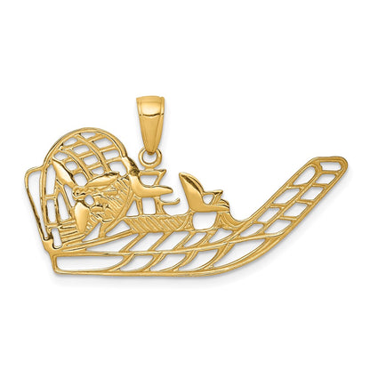 10K Yellow Gold 10K Air Boat Pendant