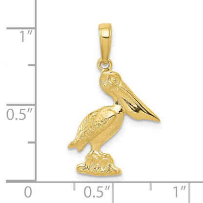 10K Yellow Gold Pelican Pendant