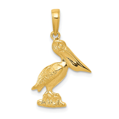 10K Yellow Gold Pelican Pendant
