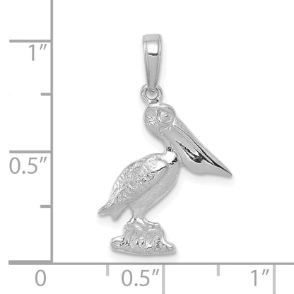 10K White Gold Pelican Pendant