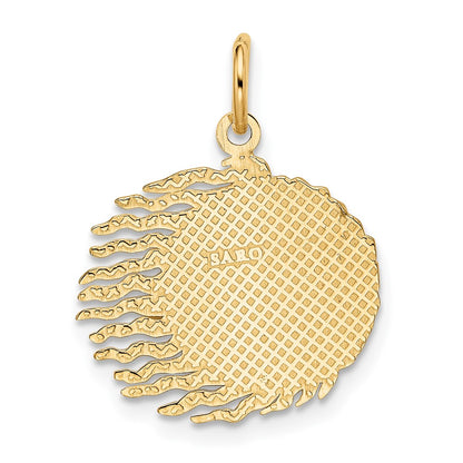 10K Yellow Gold Flaming Sun Charm