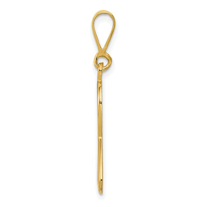 10K Yellow Gold Heart In Awareness Pendant