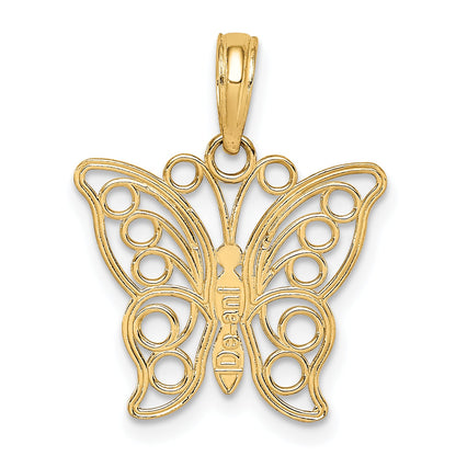 10K Yellow Gold Butterfly Charm