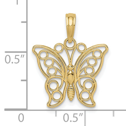 10K Yellow Gold Butterfly Charm
