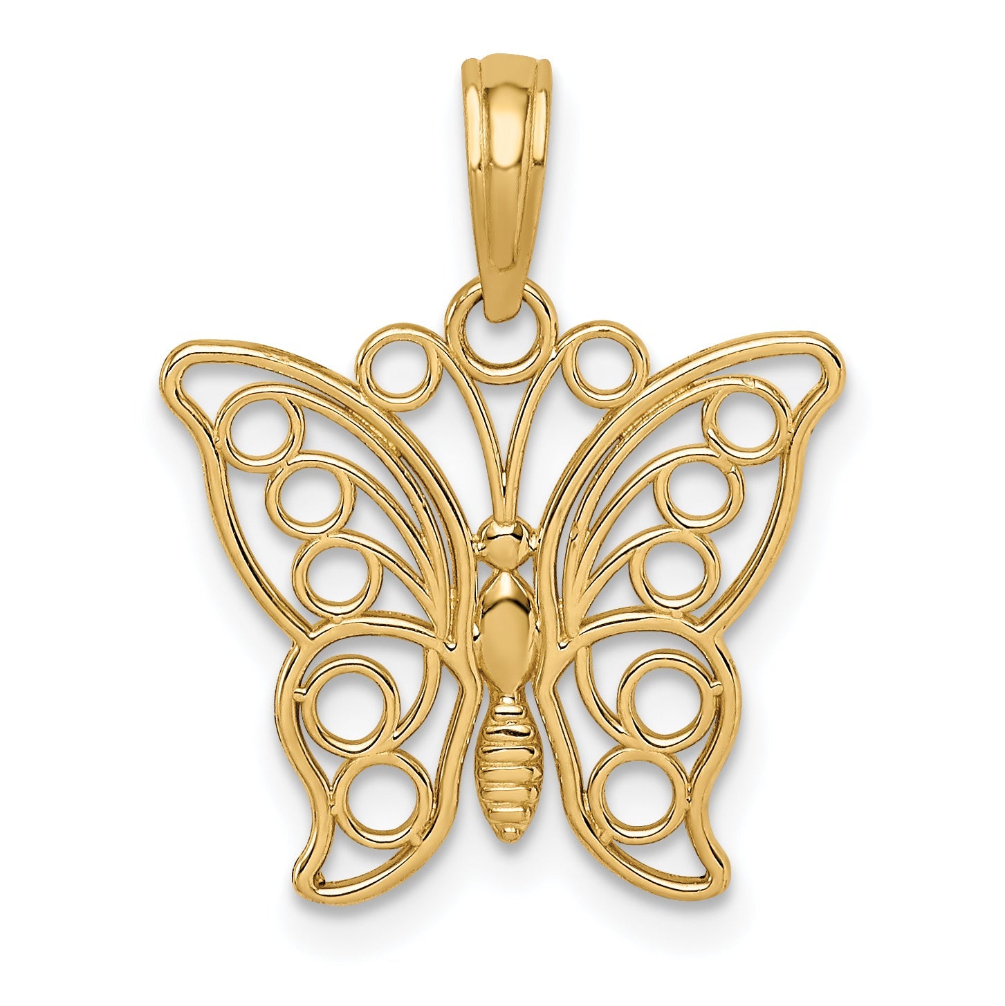 10K Yellow Gold Butterfly Charm