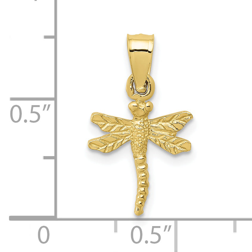 10K Yellow Gold 10K Dragonfly Pendant