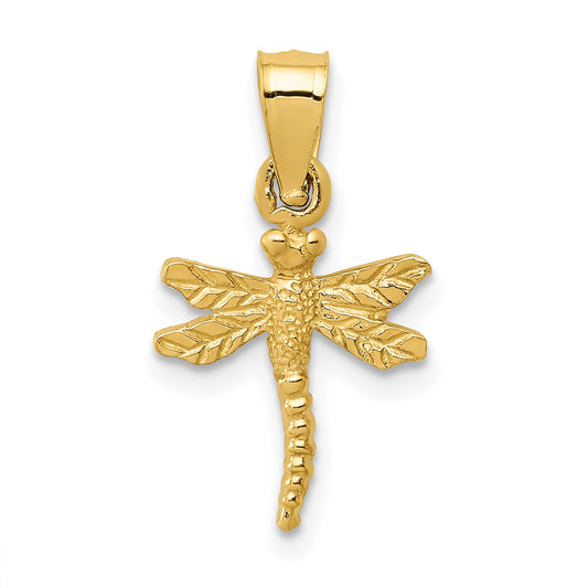 10K Yellow Gold 10K Dragonfly Pendant