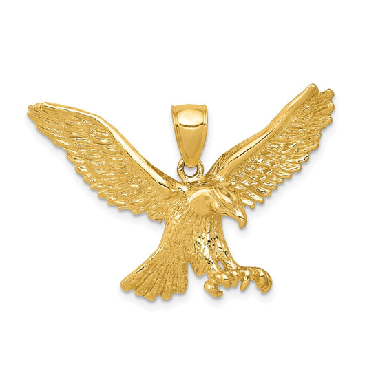 10K Yellow Gold Eagle Pendant