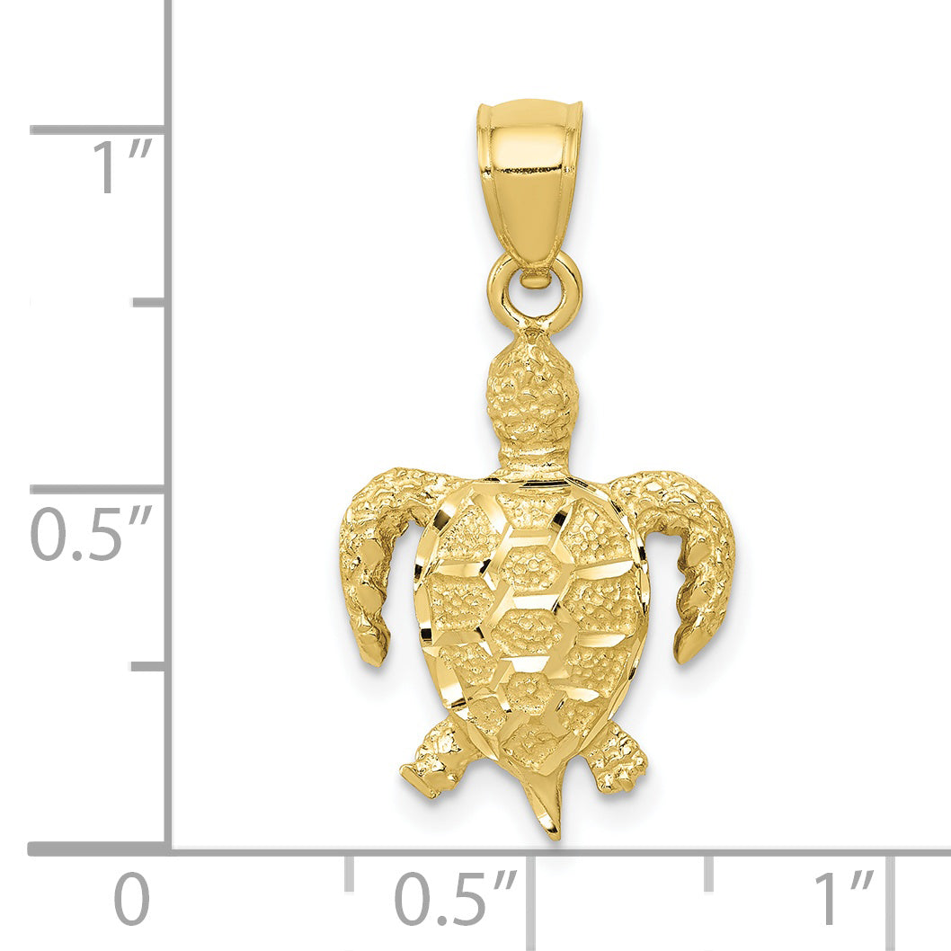 10K Yellow Gold 10K Turtle Pendant