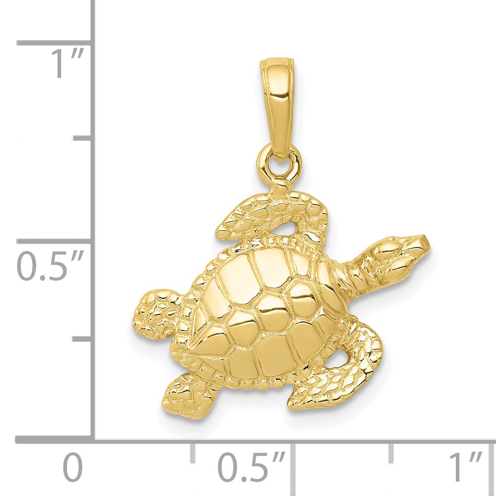 10K Yellow Gold 10K Turtle Pendant