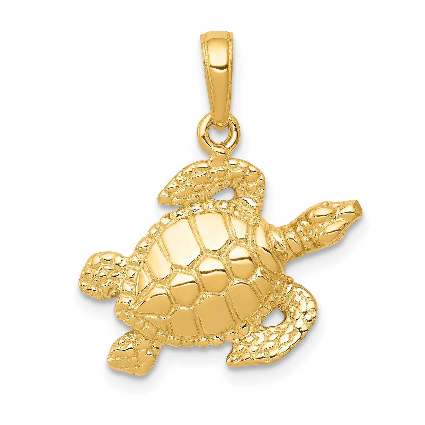 10K Yellow Gold 10K Turtle Pendant