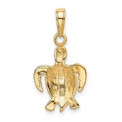 10K Yellow Gold Sea Turtle Pendant