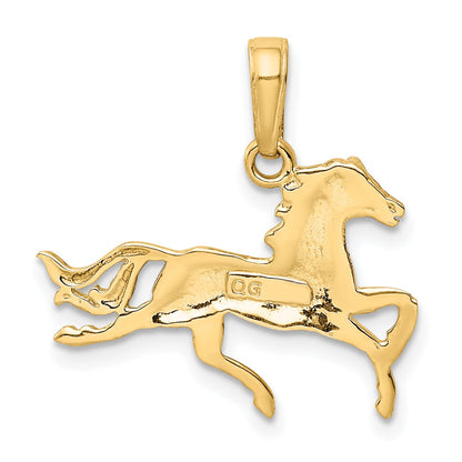 10K Yellow Gold 10K Horse Pendant
