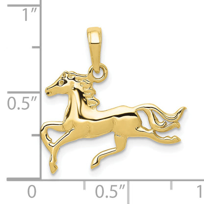 10K Yellow Gold 10K Horse Pendant